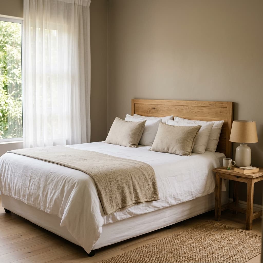 A calm South African bedroom